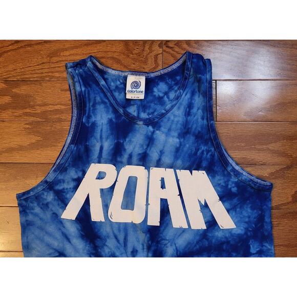 Colortone Tie Dye Shirt Sleeveless V Neck With Word ROAM Size S - Picture 5 of 8
